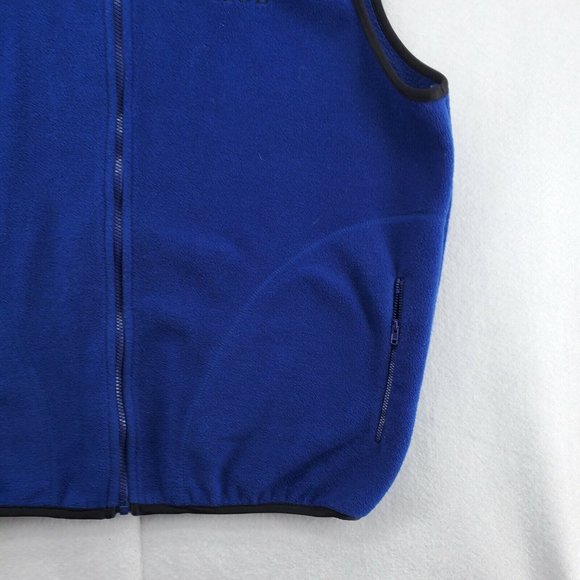IZOD Vest Men's Long Sleeve Full Zip Fleece Pockets Soft Outdoor Blue Size Large - Picture 5 of 11